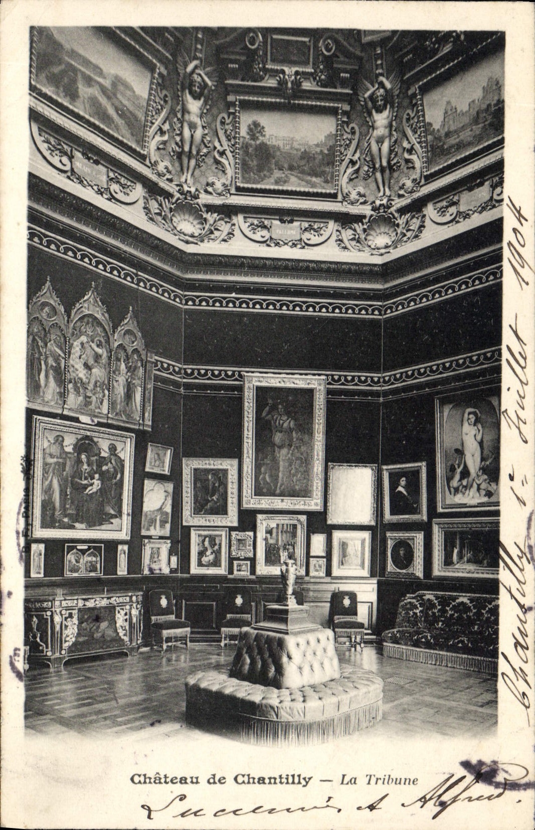 CPA Chateau de Chantilly la Tribune 