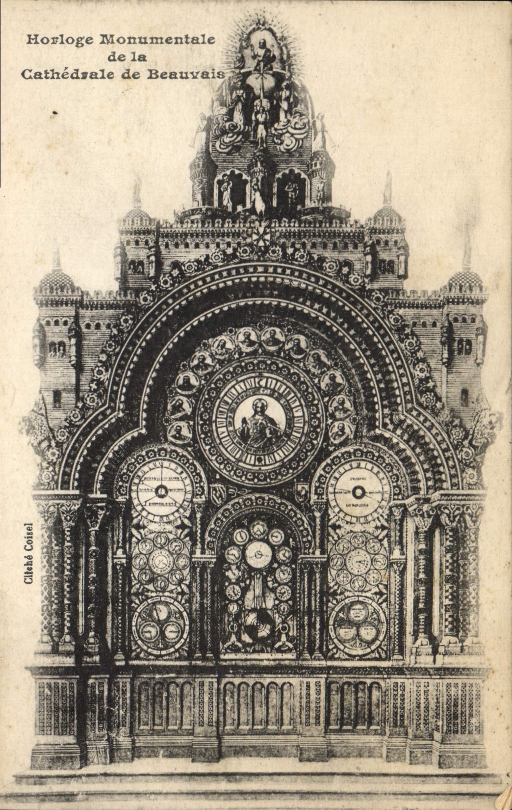 CPA Horloge Monumentale de la Cathedrale de Beauvais 