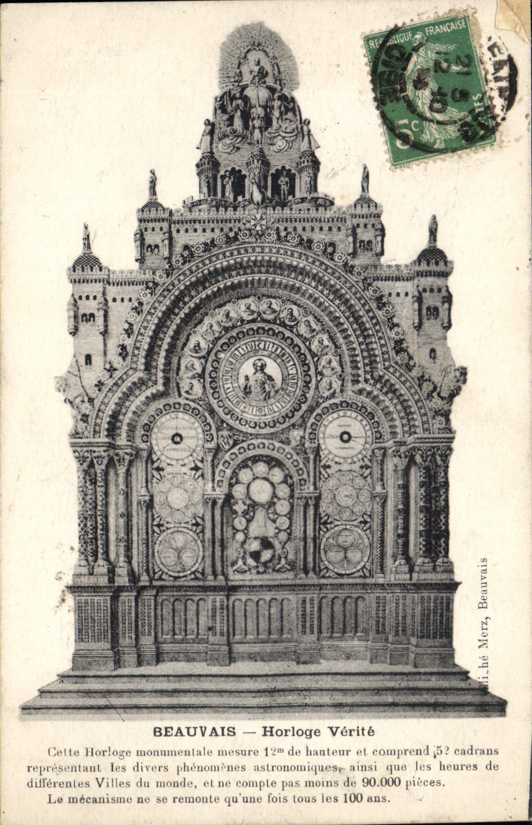 CPA Beauvais Horloge Verite 