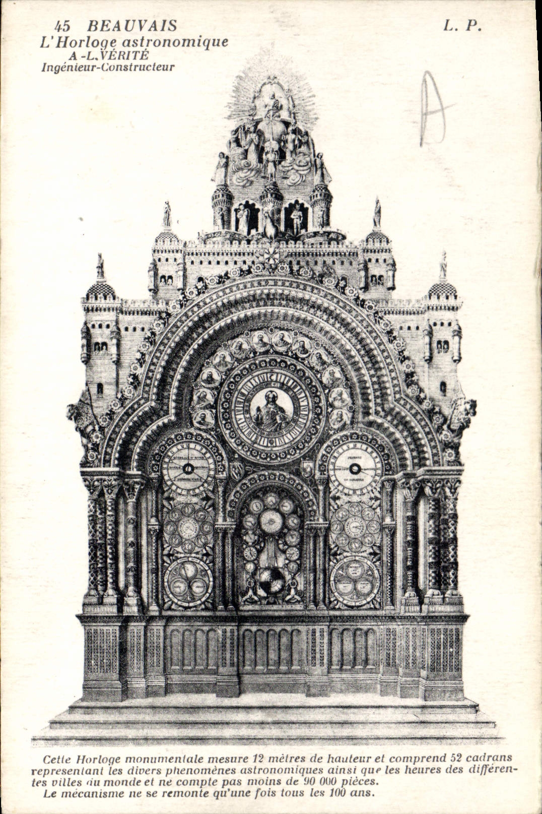 CPA Beauvais l'Horloge astronomique 