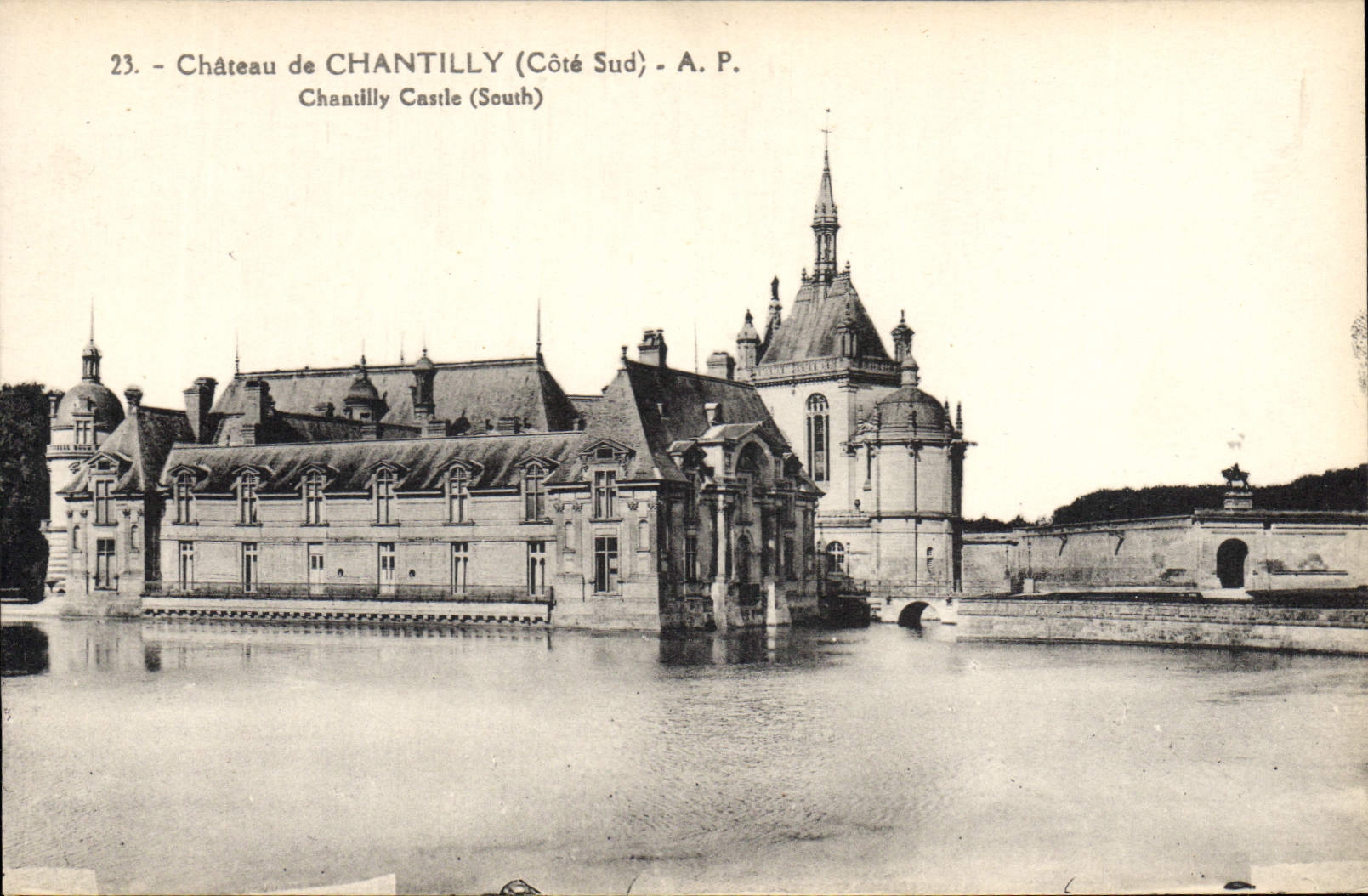 CPA Chateau de Chantilly Cote sud 