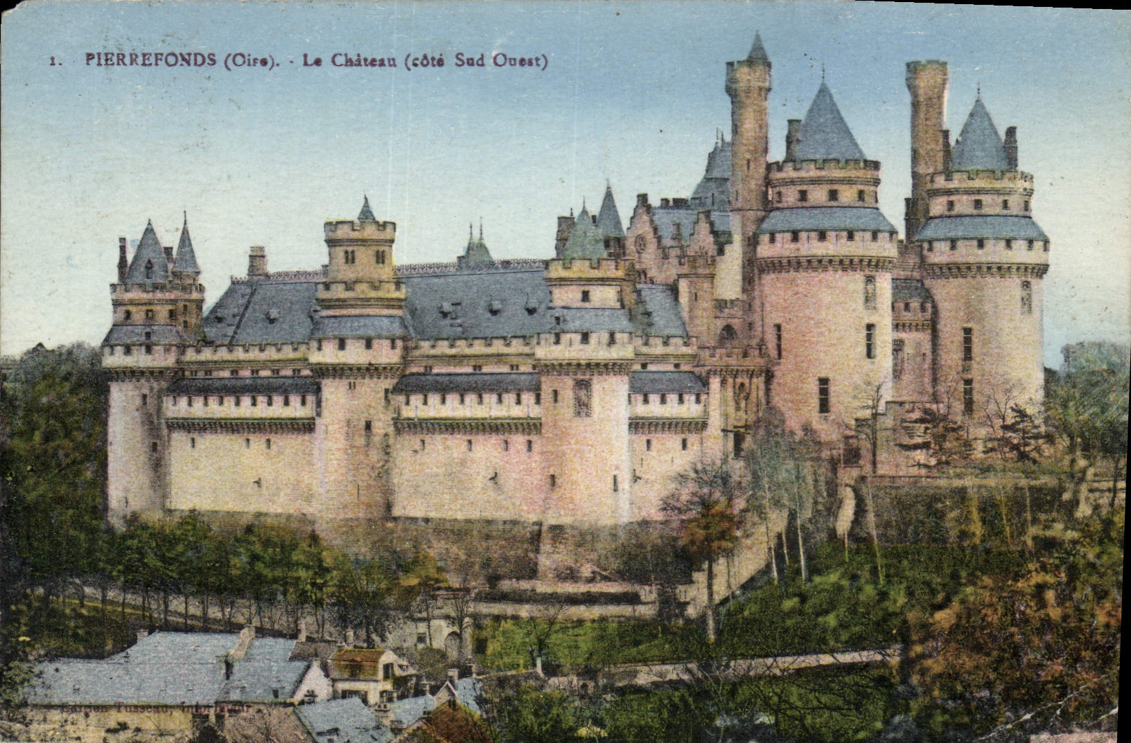 CPA Pierrefonds Oise Le Chateau cote sud ouest
