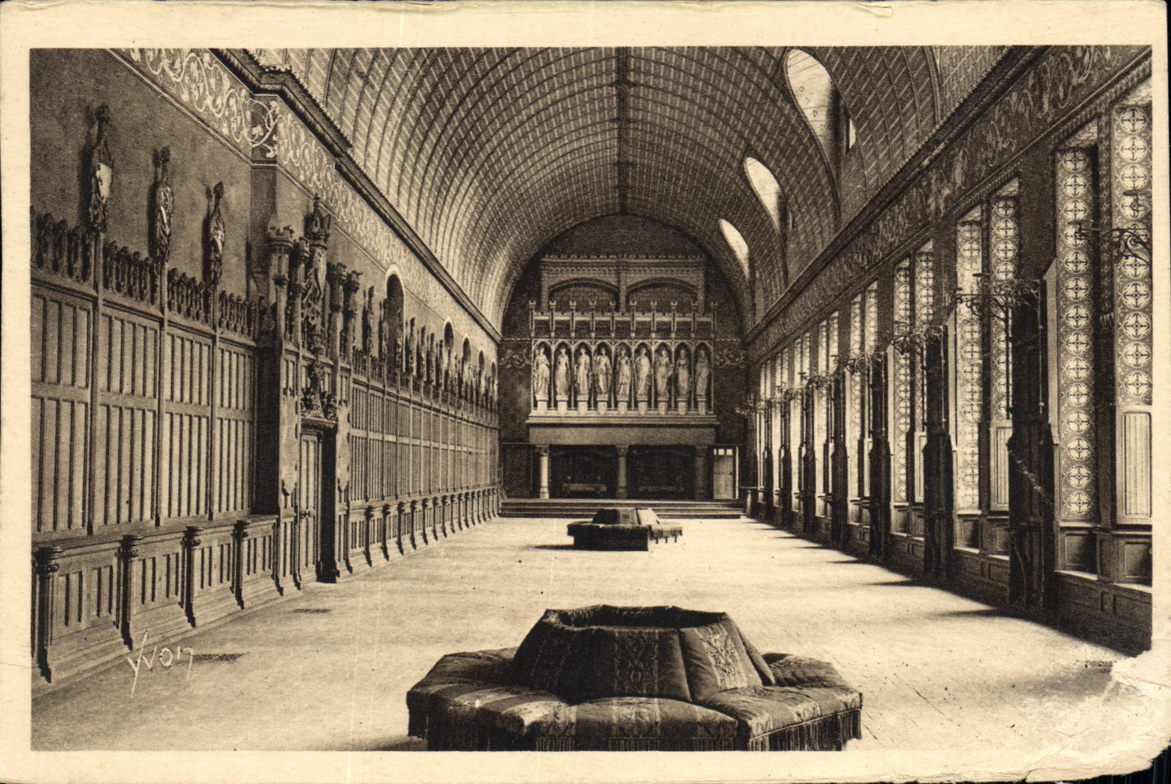 CPA Chateau de Pierrefonds Oise La Salle des Preus 