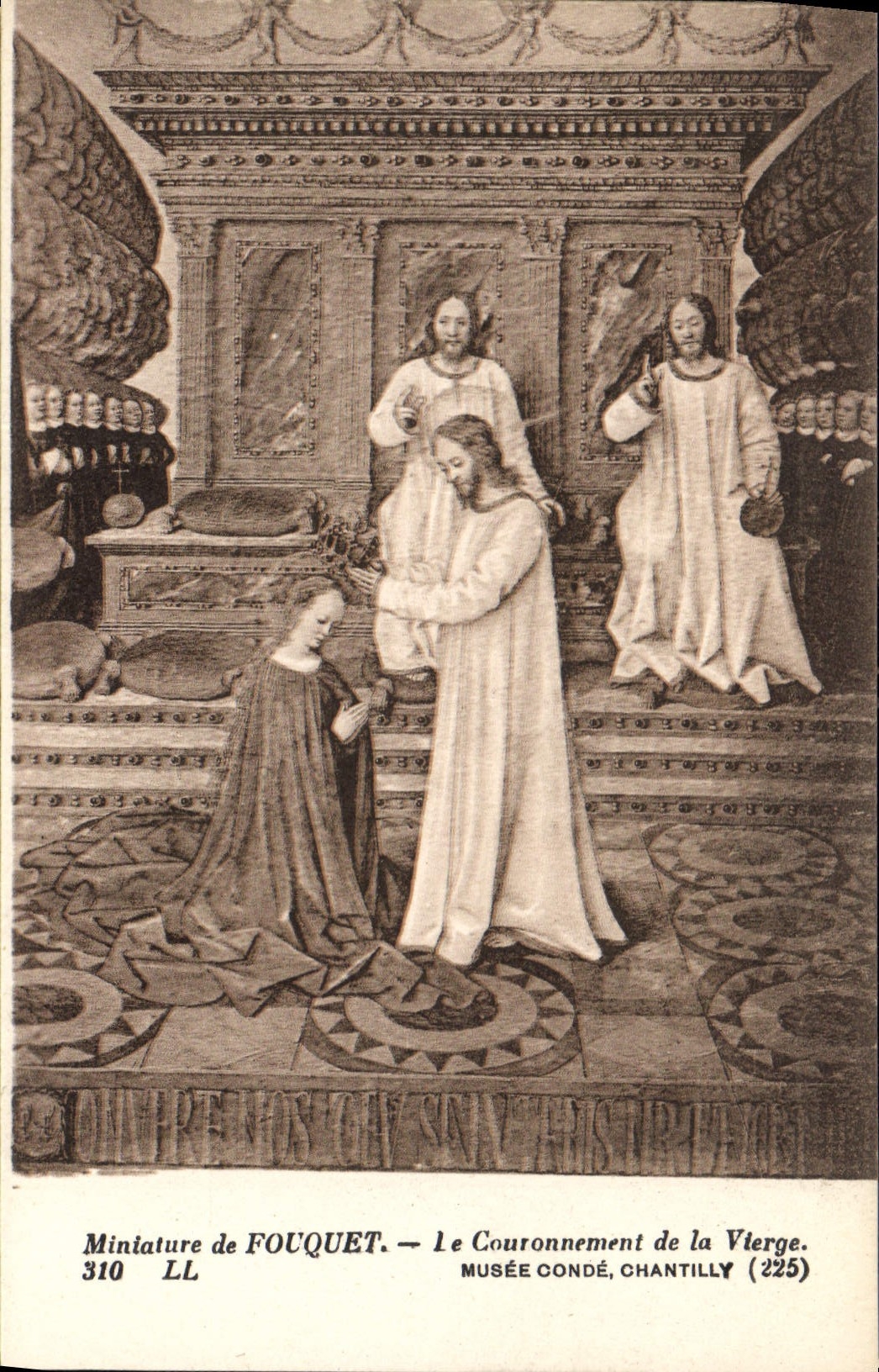 CPA Miniature de Fouquet Le Couronnement de la Vierge Musee Conde Chantilly