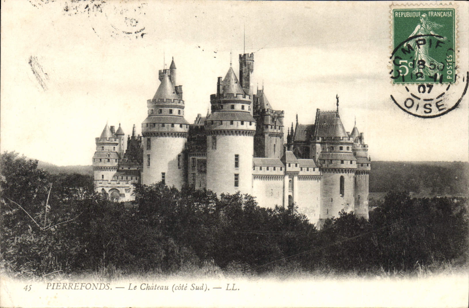 CPA Pierrefonds le Chateau cote Sud 