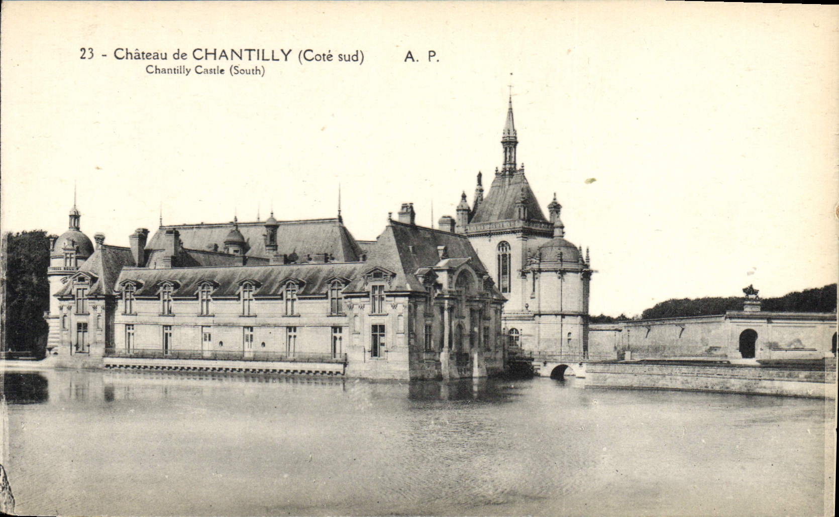 CPA Chateau de Chantilly Cote sud 