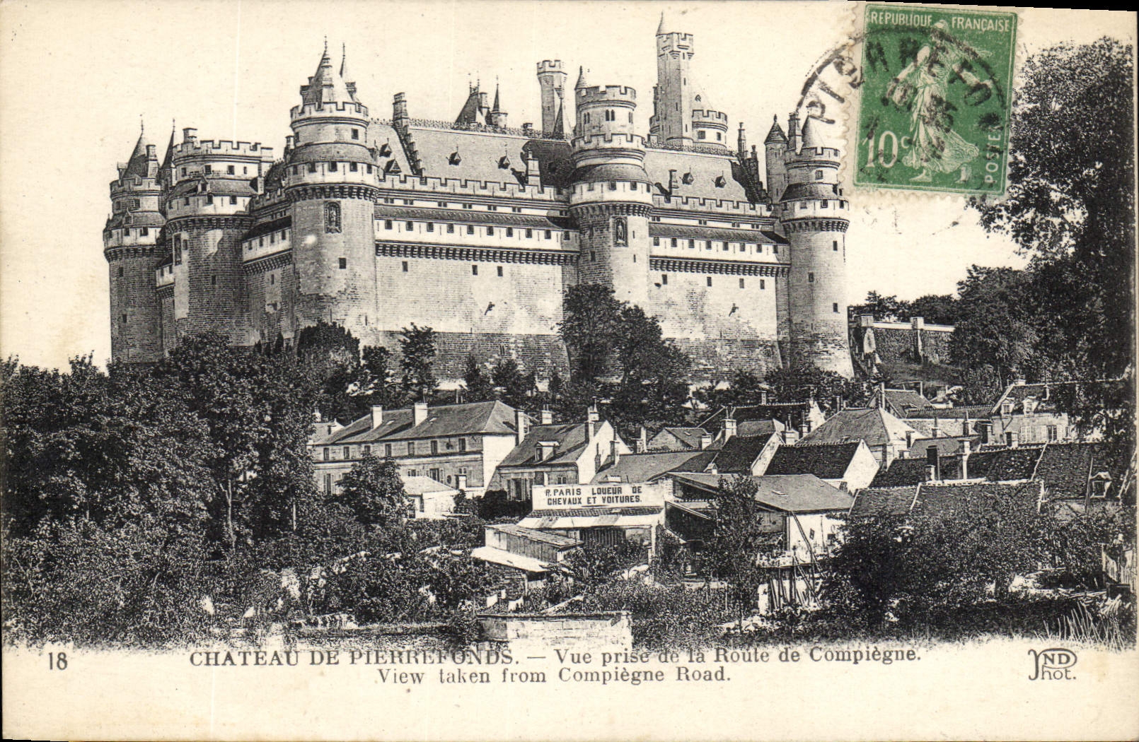 CPA Chateau de Pierrefonds Vue prise de la Route de Compiegne 