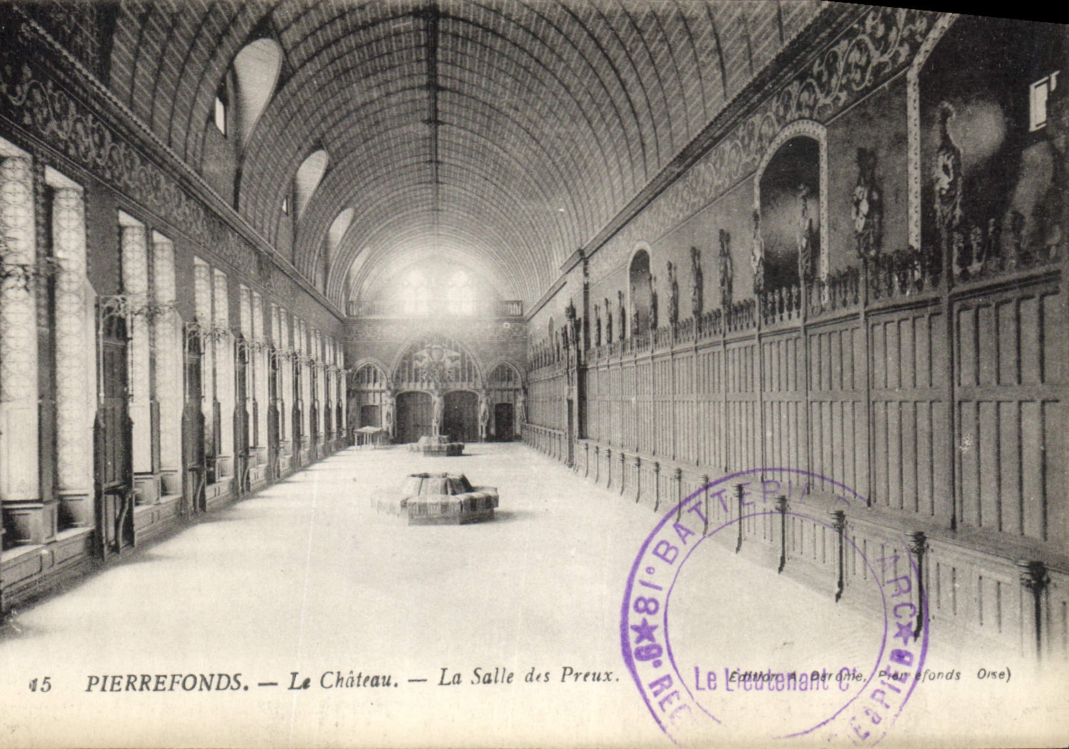 CPA Pierrefonds le Chateau la Salle des Preux 