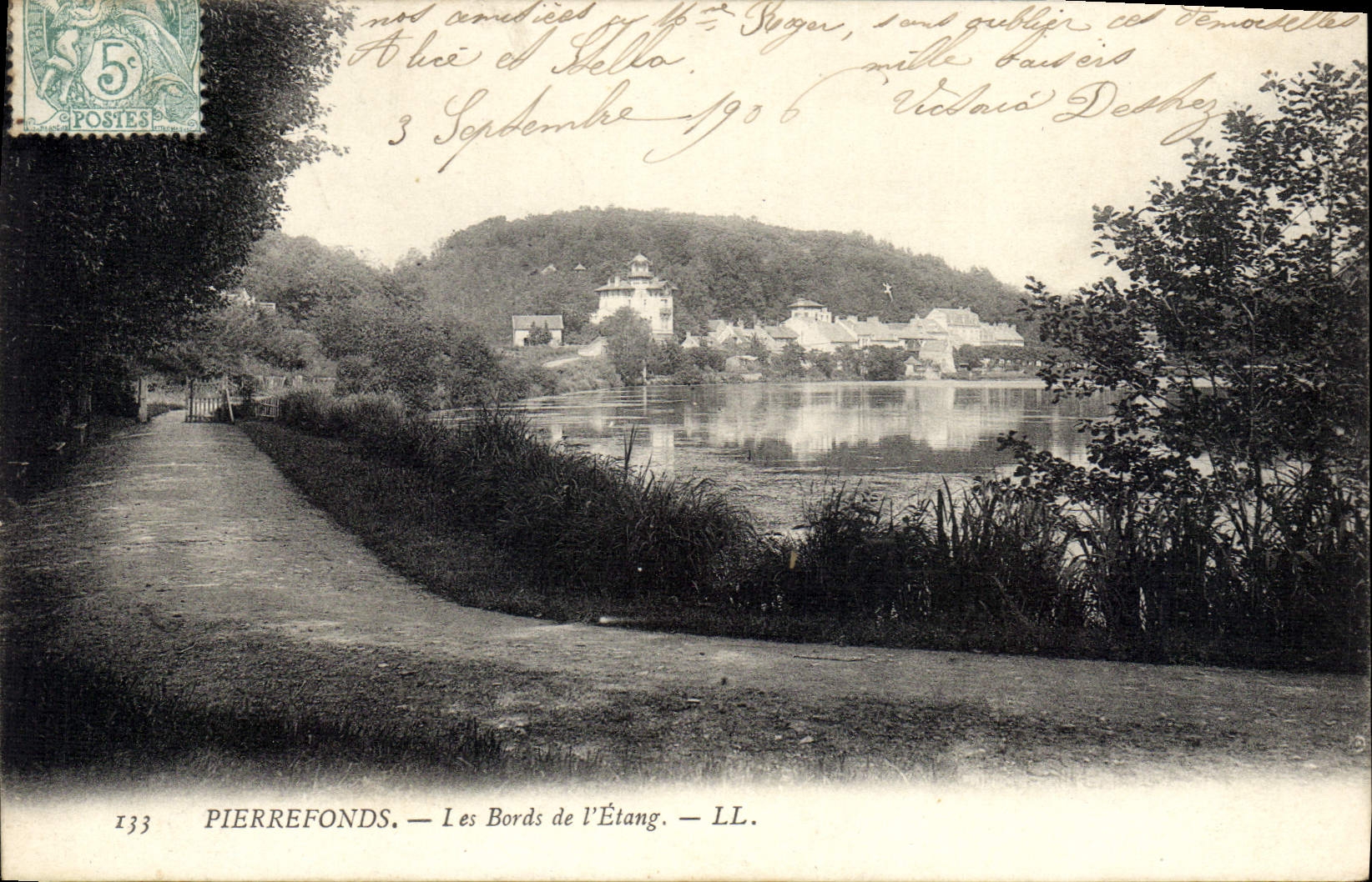 CPA Pierrefonds les Bords de l'Etang 