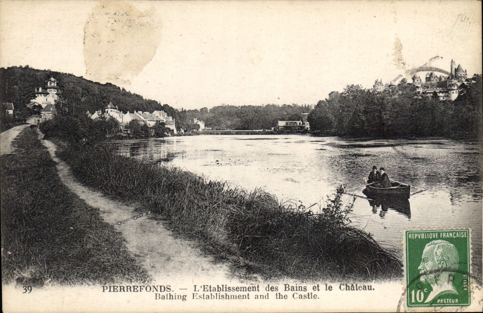 CPA Pierrefonds L'Etablissement des Bains et le Chateau 