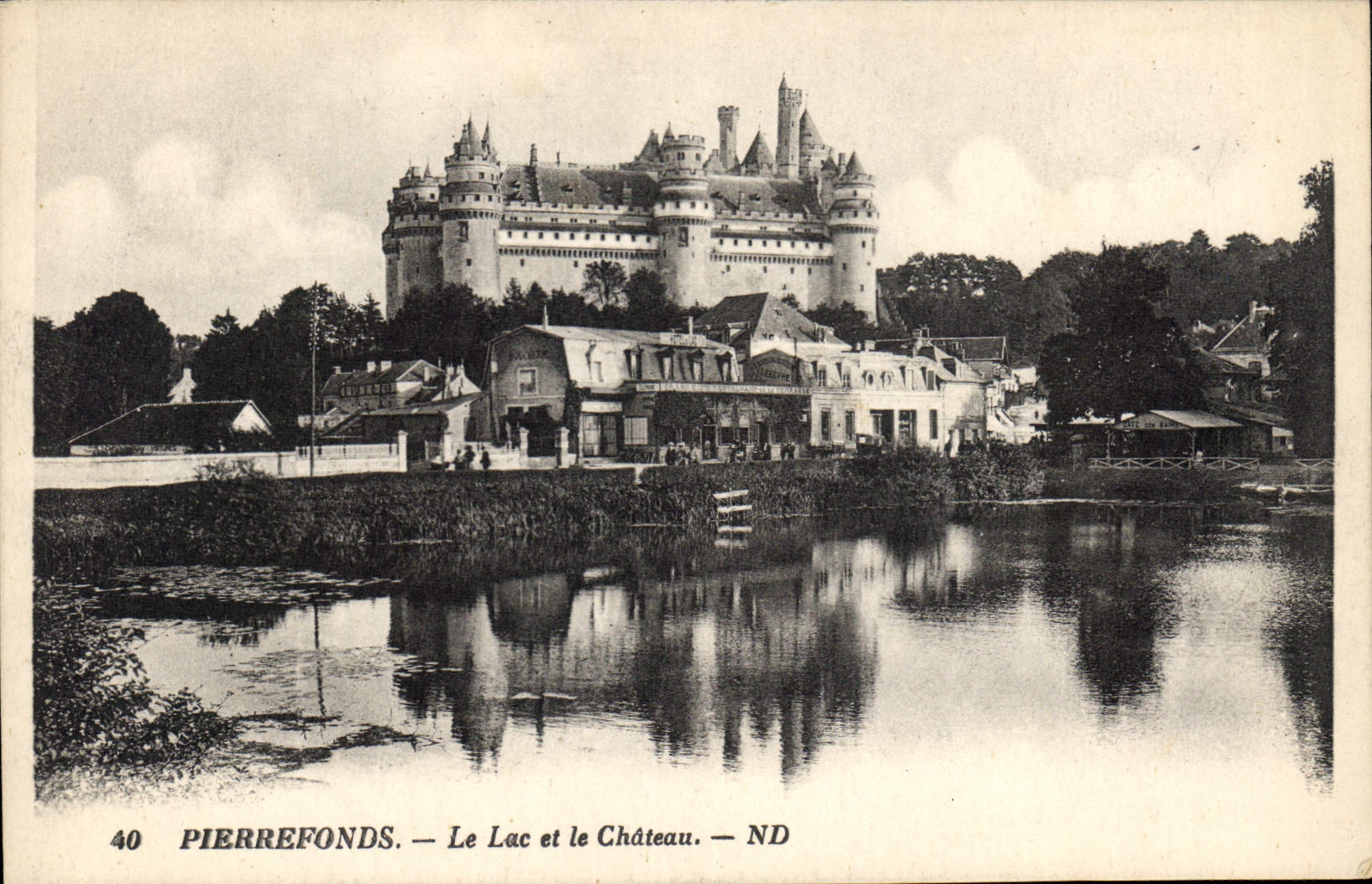 CPA Pierrefonds le Lac et le Chateau 