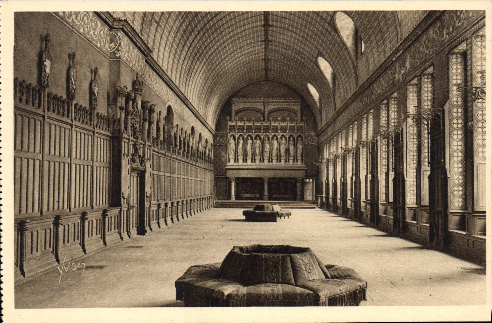 CPA Chateau de Pierrefonds Oise la Salle des Preux 