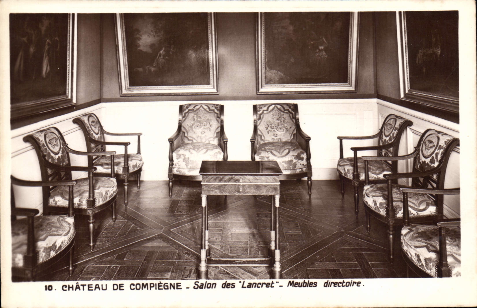 CPA Chateau de Compiegne Salon des Lancret Meubles directoire 