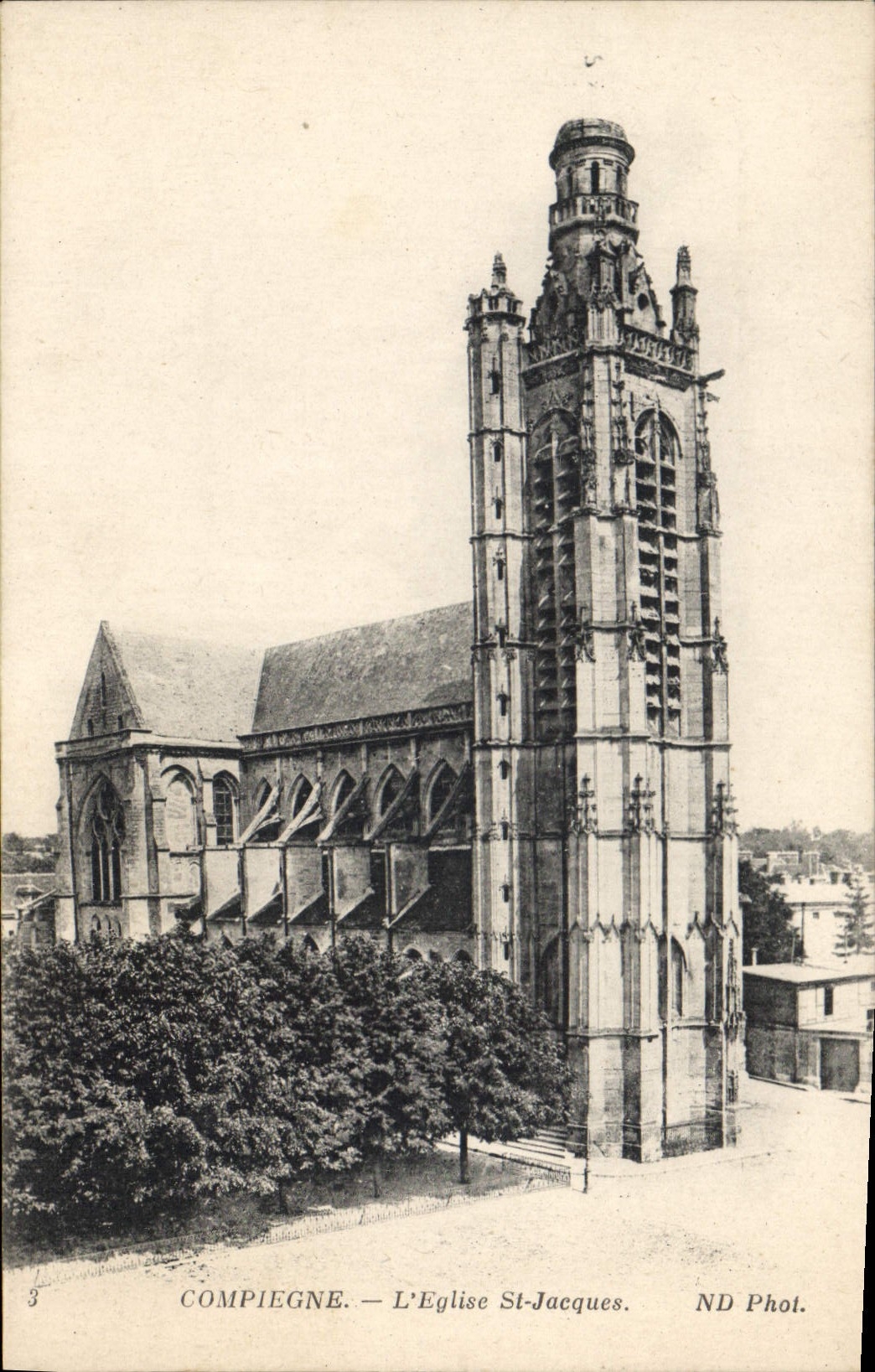 CPA Compiegne L'Eglise St Jacques 