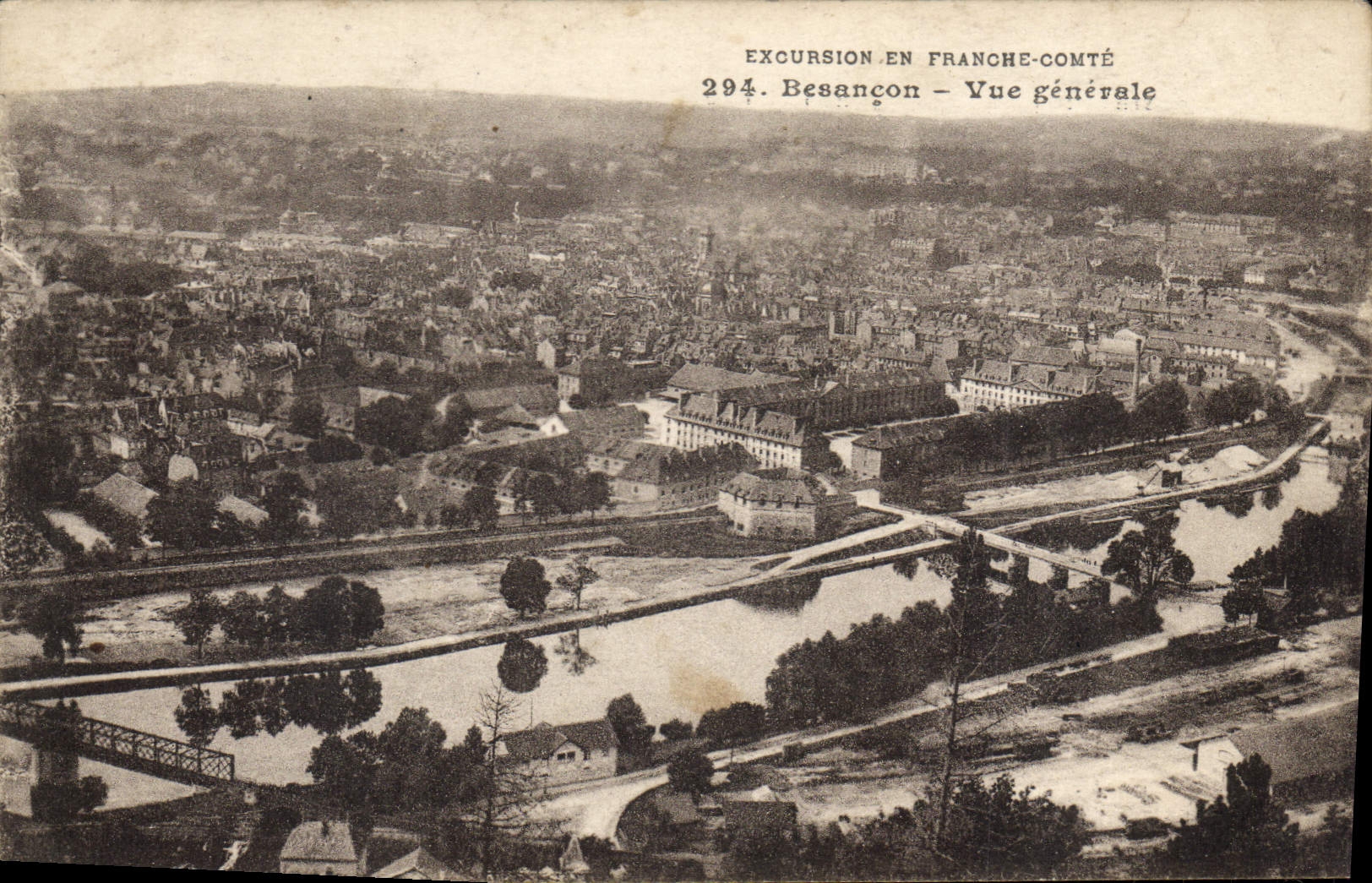 CPA Excursion en Franche Comte Besancon Vue generale 