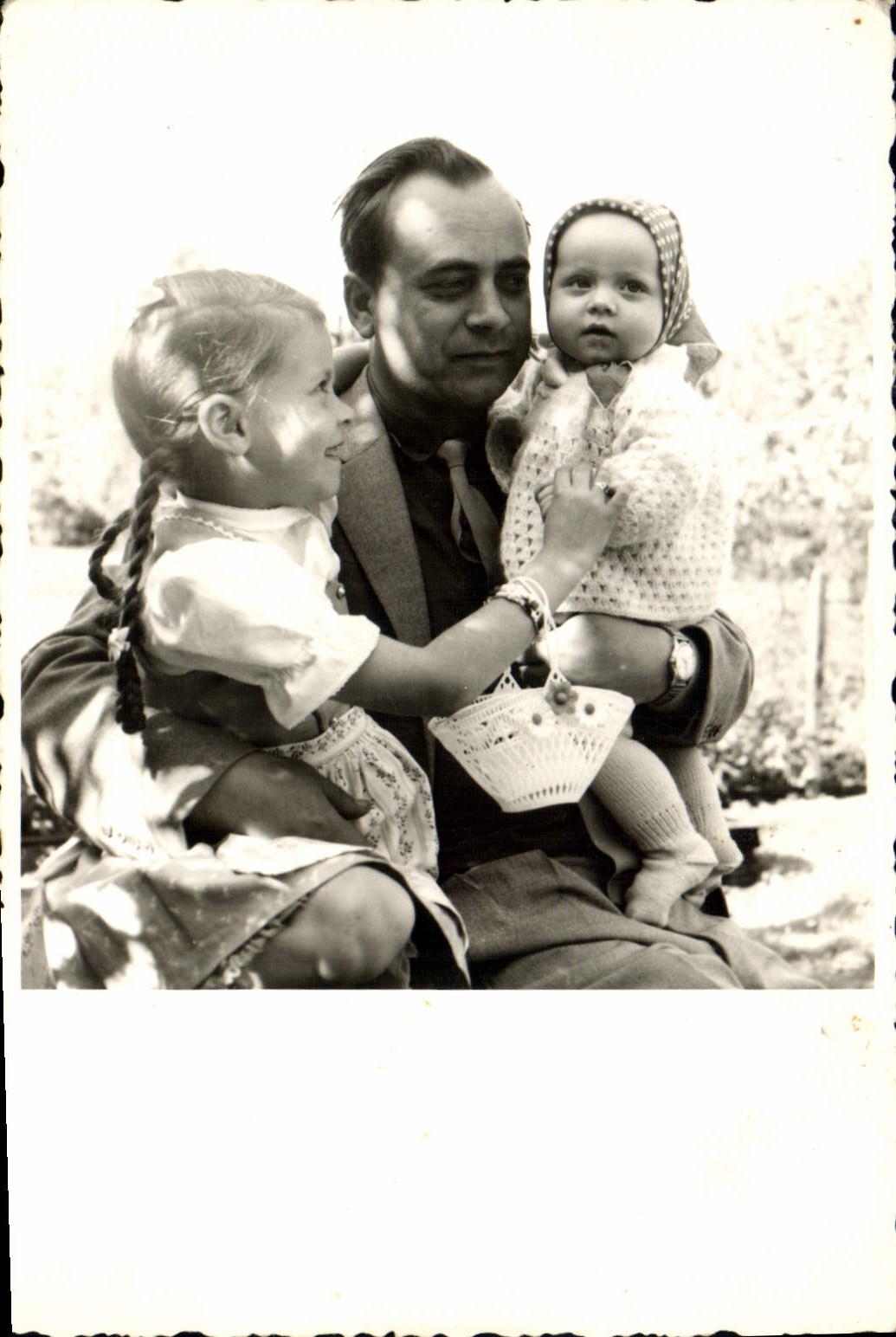 CARTE PHOTO Homme Enfants