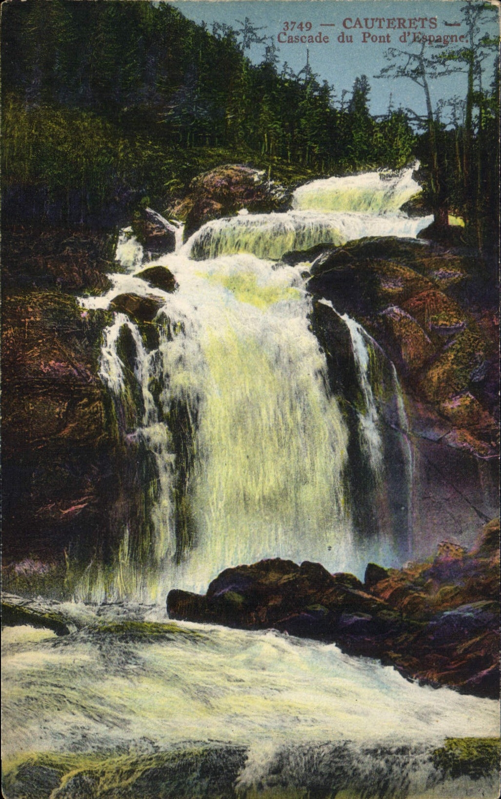 CPA Cauterets Cascade du Pont d'Espagne