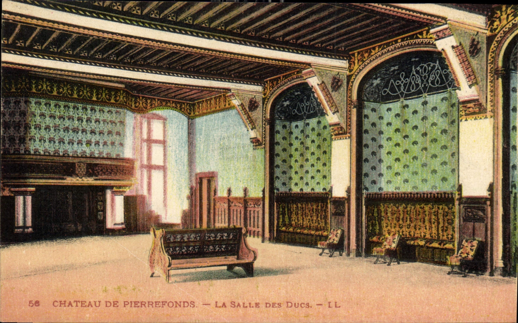 CPA Chateau de Pierrefonds la Salle des Ducs