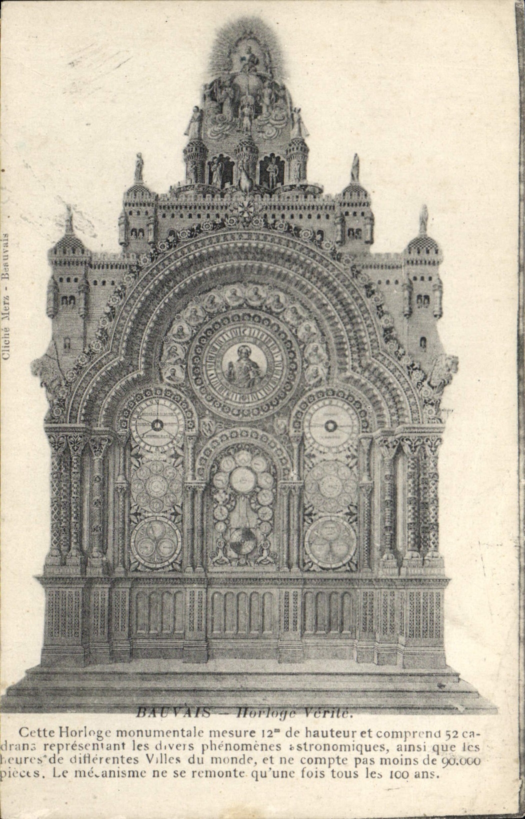 CPA Beauvais Horloge Verite 
