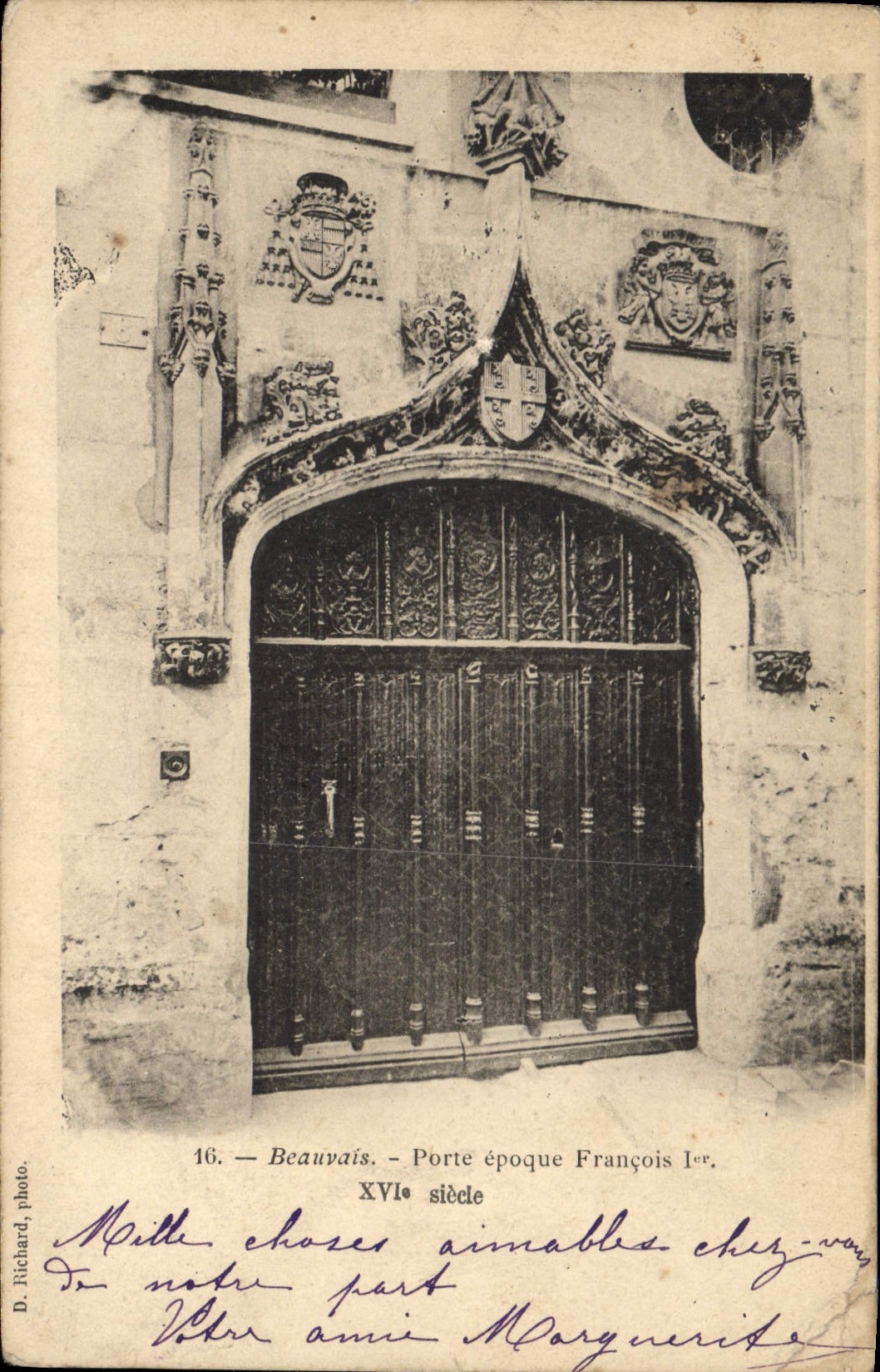 CPA Beauvais Porte epoque Francois I 