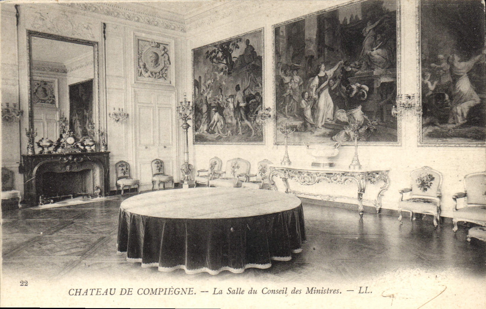 CPA Chateau de Compiegne La Salle du Conseil des Ministres 