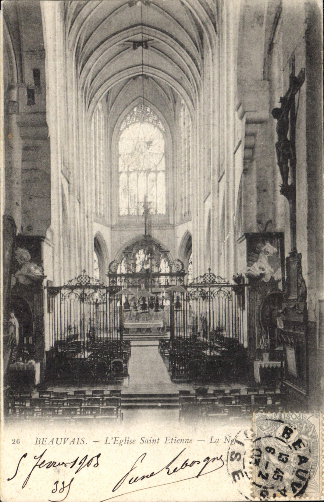 CPA Beauvais  L'Eglise Saint Etienne La Nef 