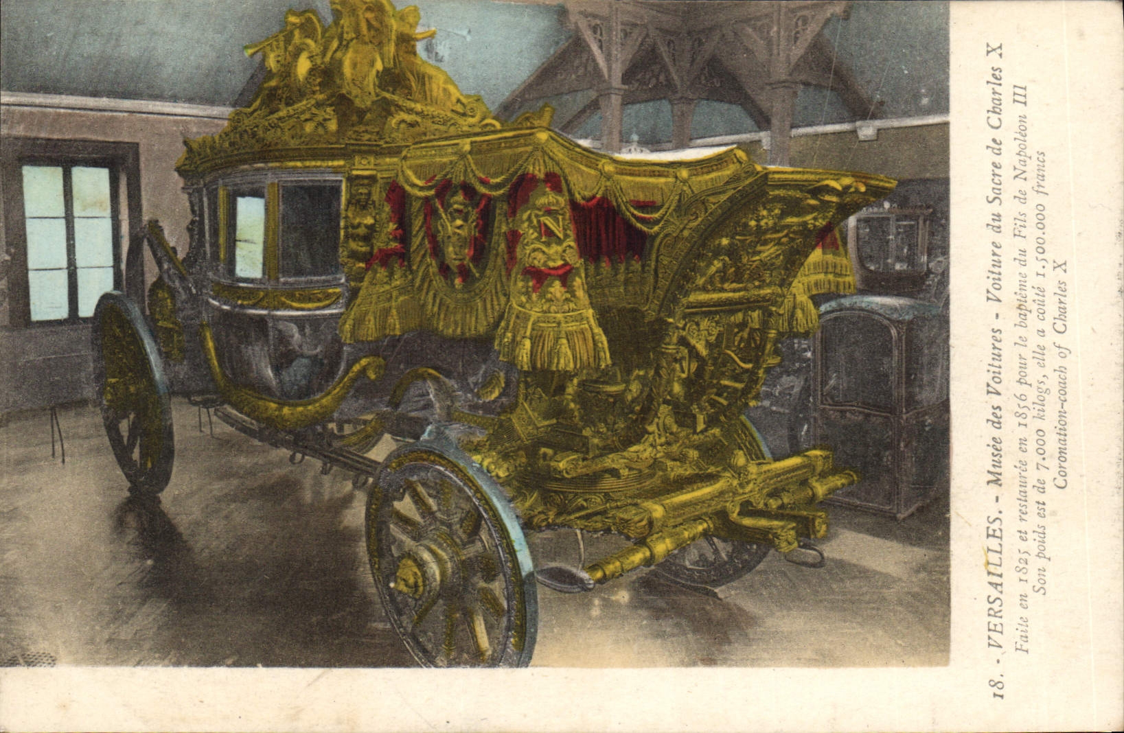 CPA Versailles Musee des Voitures Voiture du Sacre de Charles X 