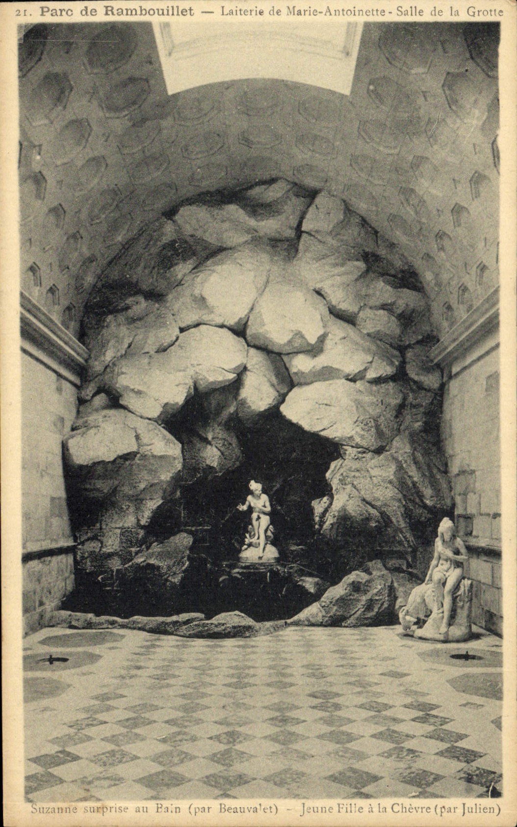 CPA Parc de Rambouillet Laiterie de Marie Antoinette Salle de la Grotte