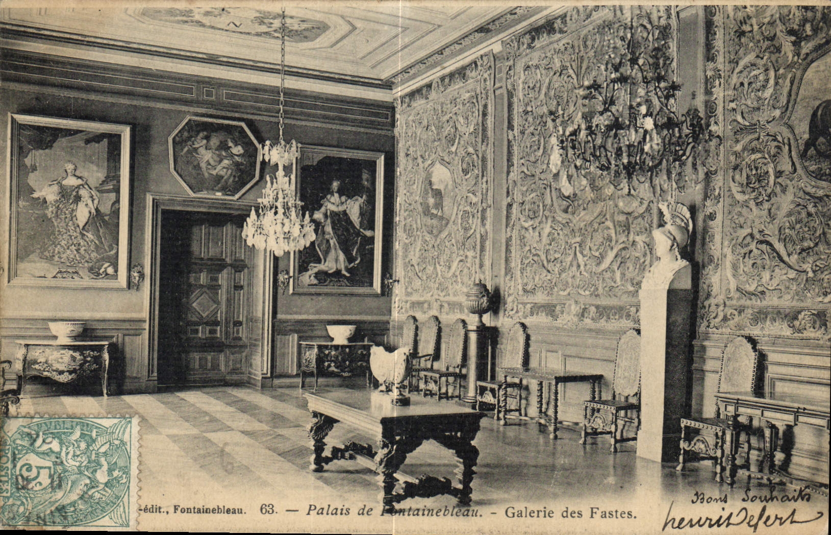 CPA Palais de Fontainebleau Galerie des Fastes