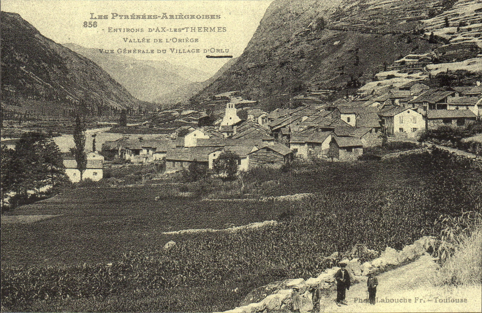 REPRO Environs d'Ax les Thermes Vallee de l'Oriege Vue Generale du Village d'Oxlu