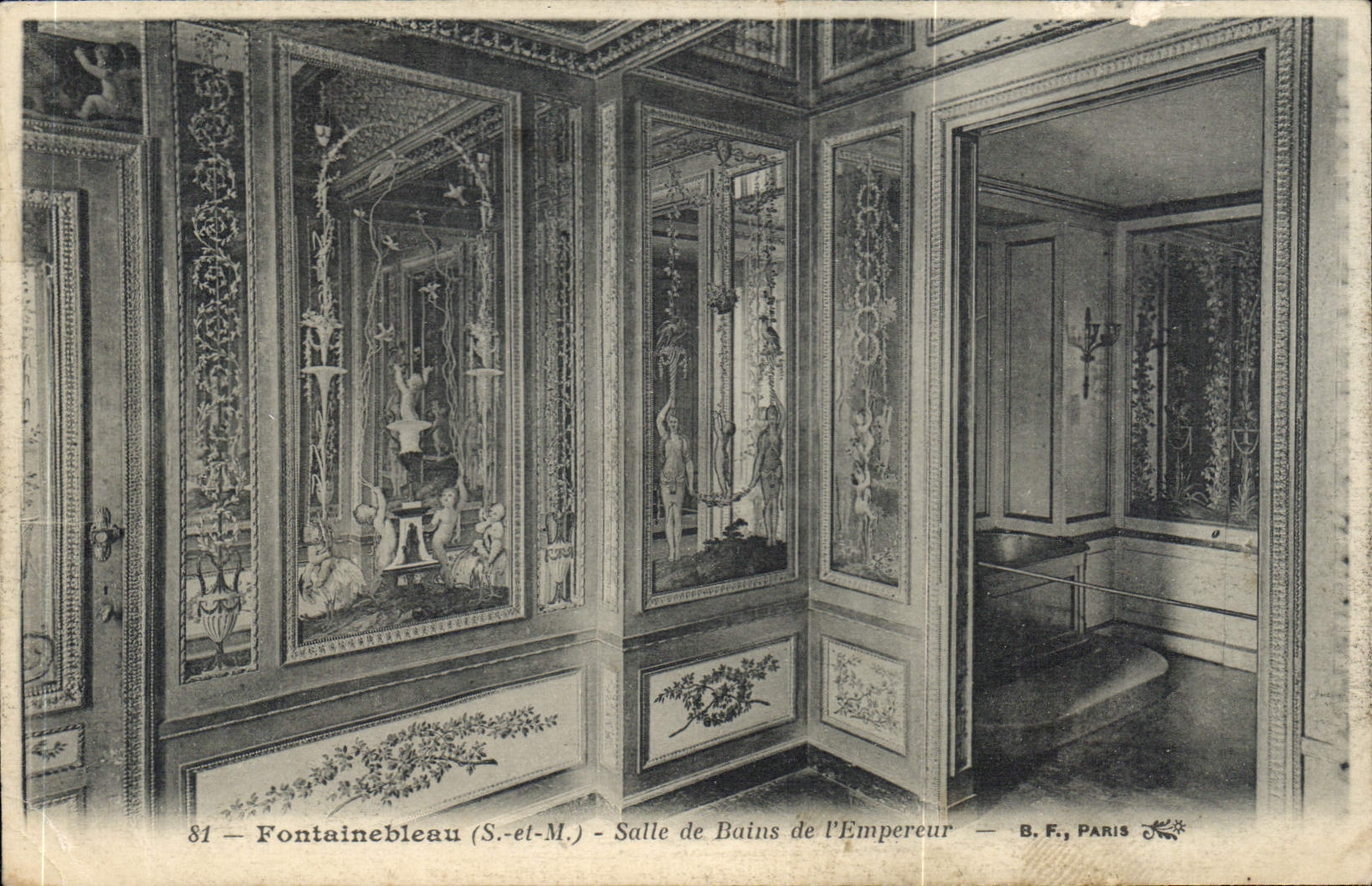 CPA Fontainebleau S et M Salle de Bains de l'Empereur 