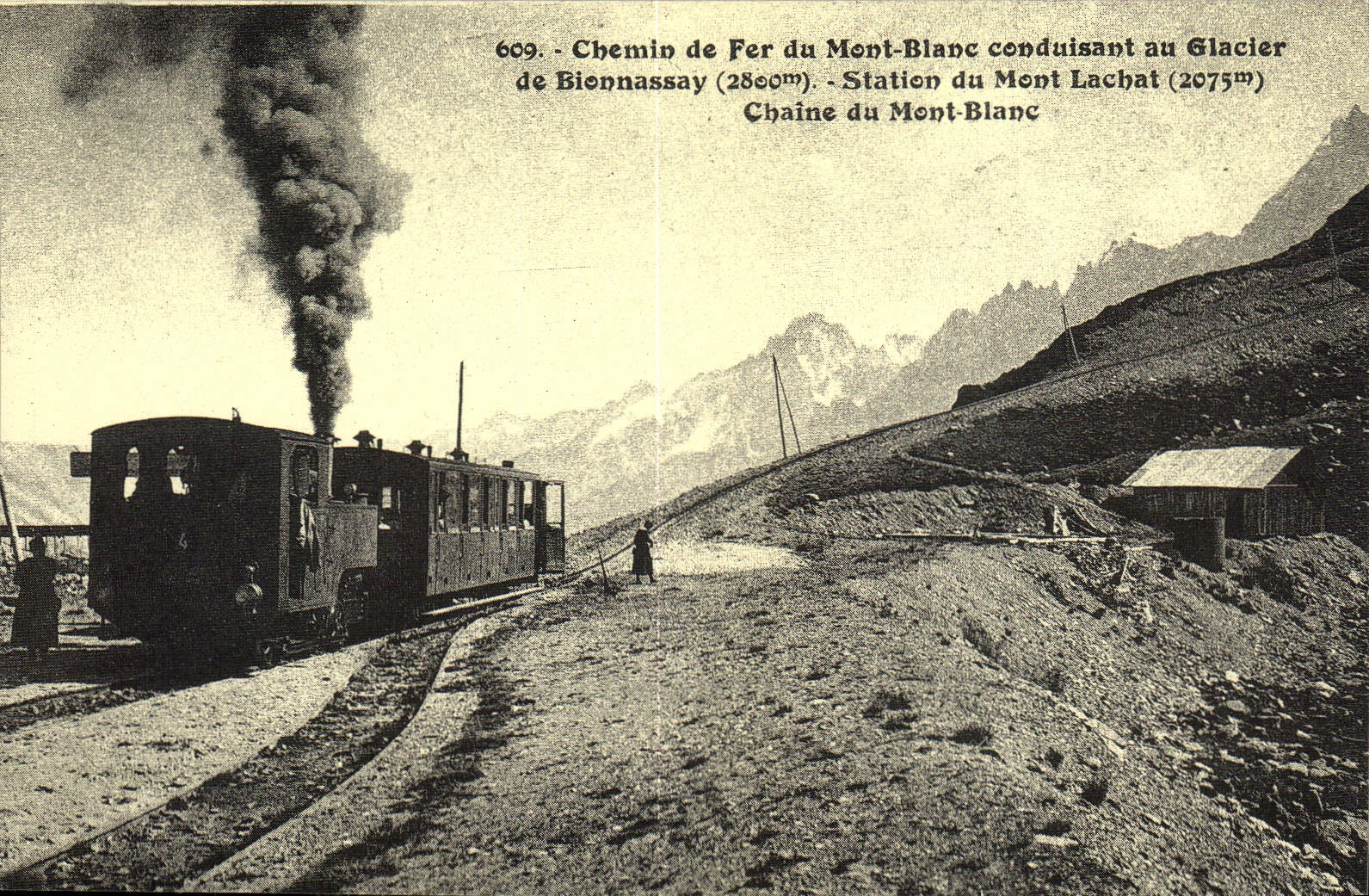 REPRO Chemin de fer du Mont Blanc Conduisant au Glacier de Bionnassay