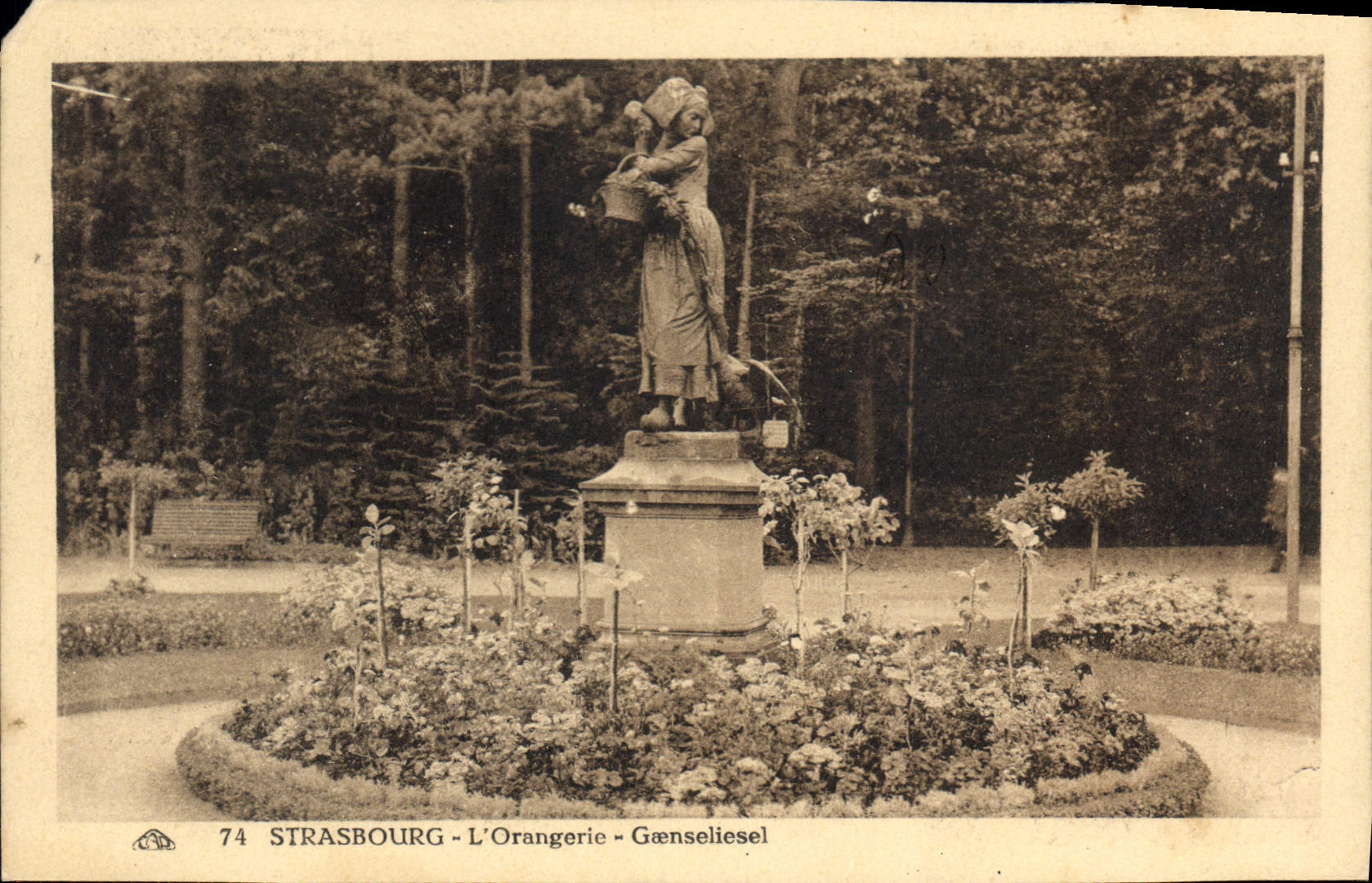 CPA Strasbourg L'Orangerie Gaenseliesel