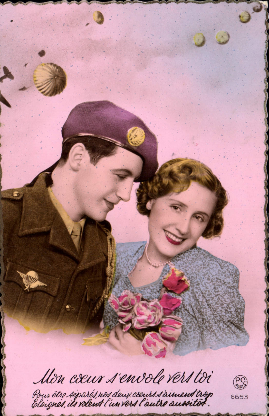 CPA Mou Coeur l'envole vers toi Femme