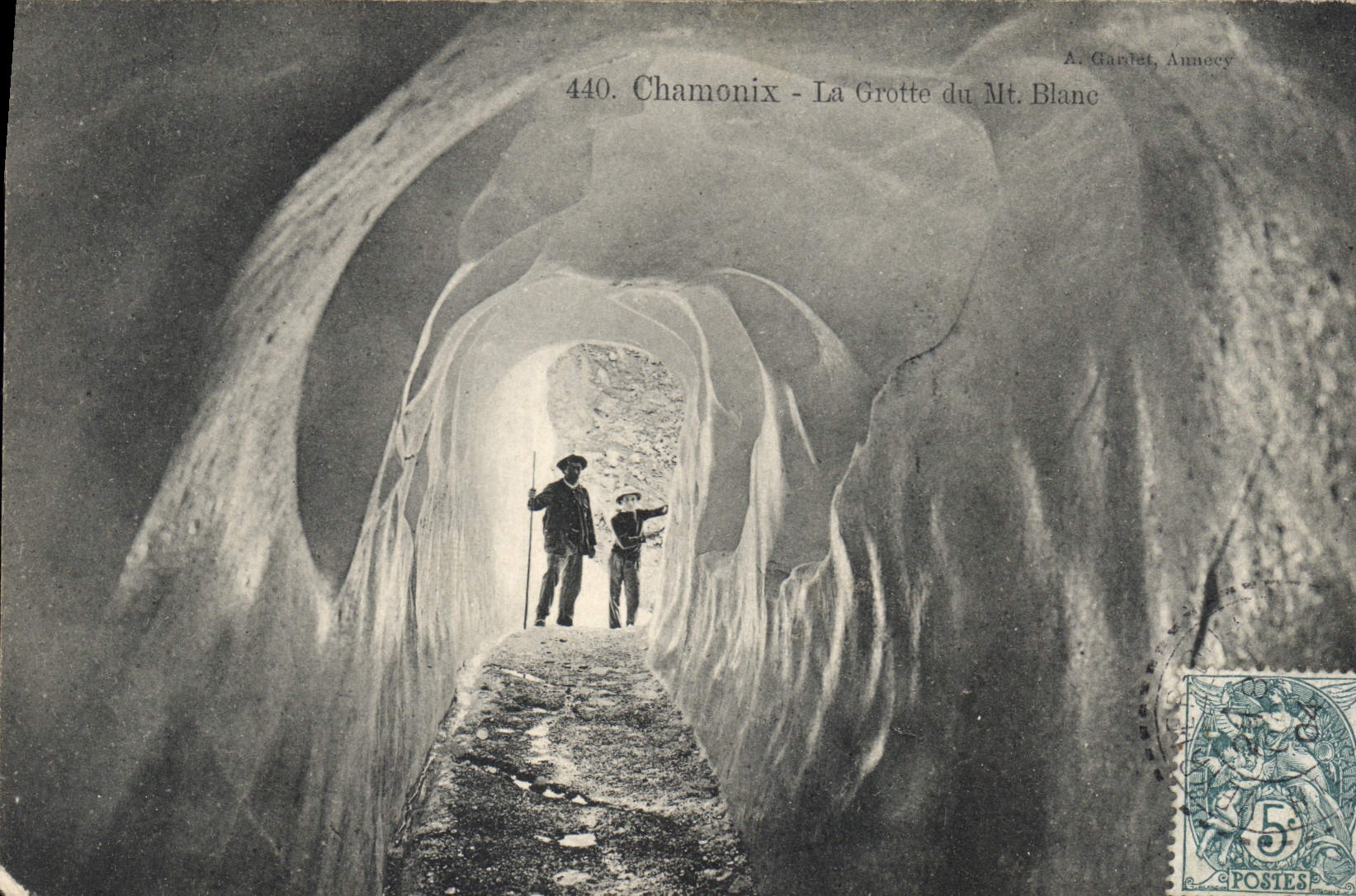 CPA Chamonix La Grotte du Mt Blanc 