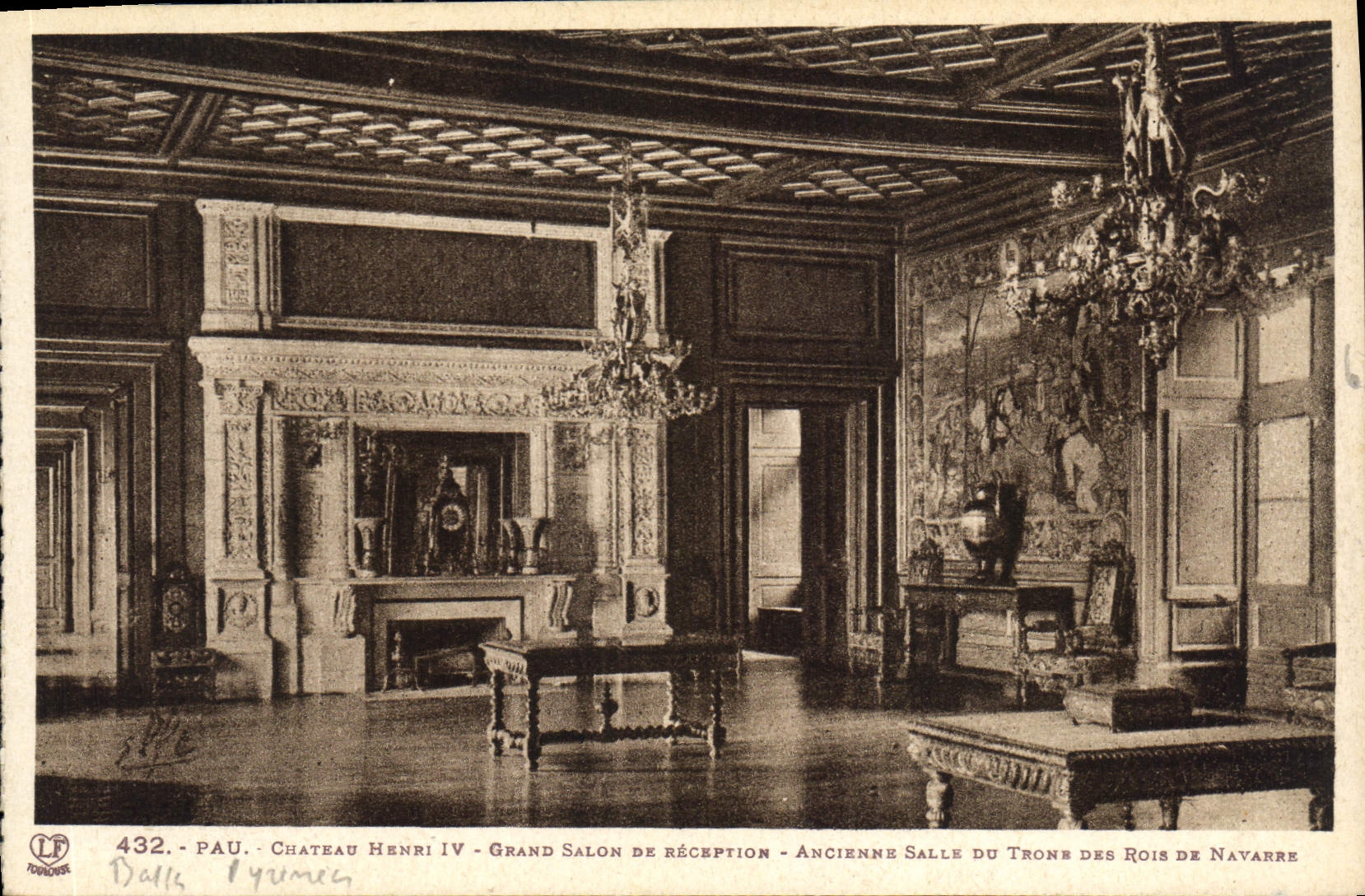 CPA Pau Chateau Henri IV Grand Salon de Reception Ancienne Salle du Trone des Rois de Navarre