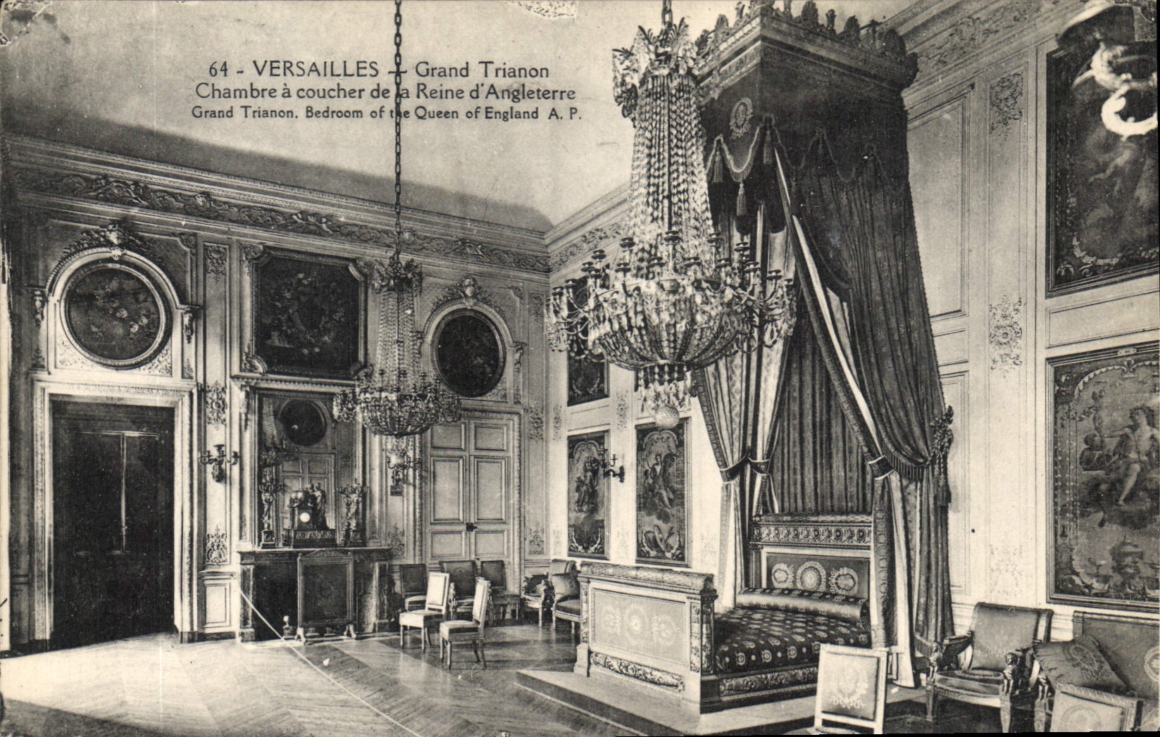 CPA Versailles Grand Trianon Chambre a Coucher de la Reine d'Angleterre 