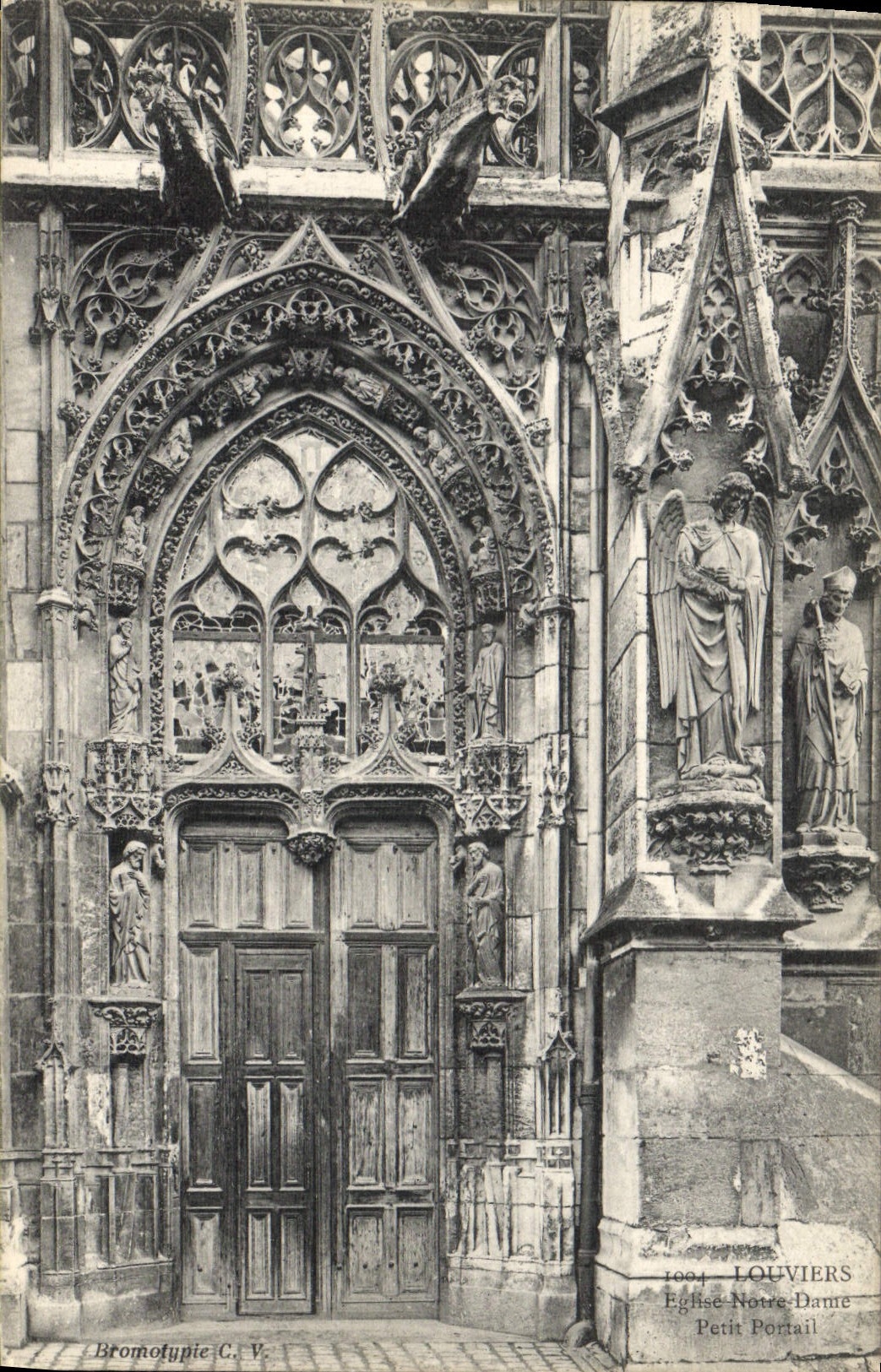 CPA Louviers Eglise Notre Dame Petit Portail 