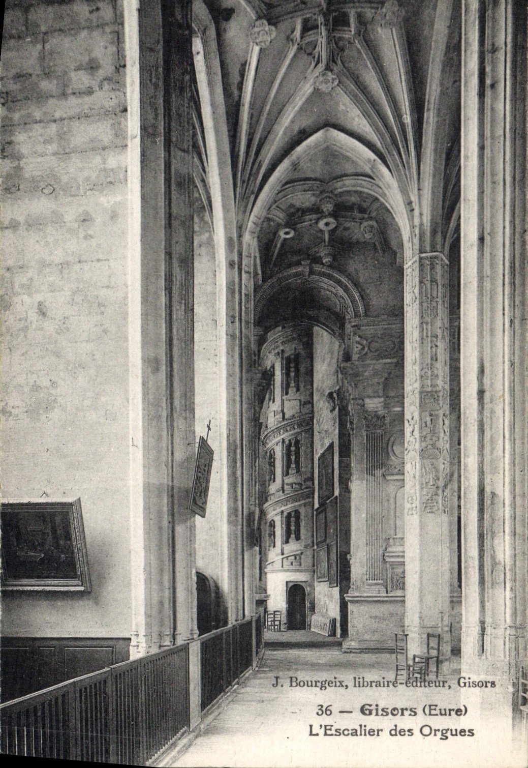 CPA Gisors Eure L'Escalier des Orgues 