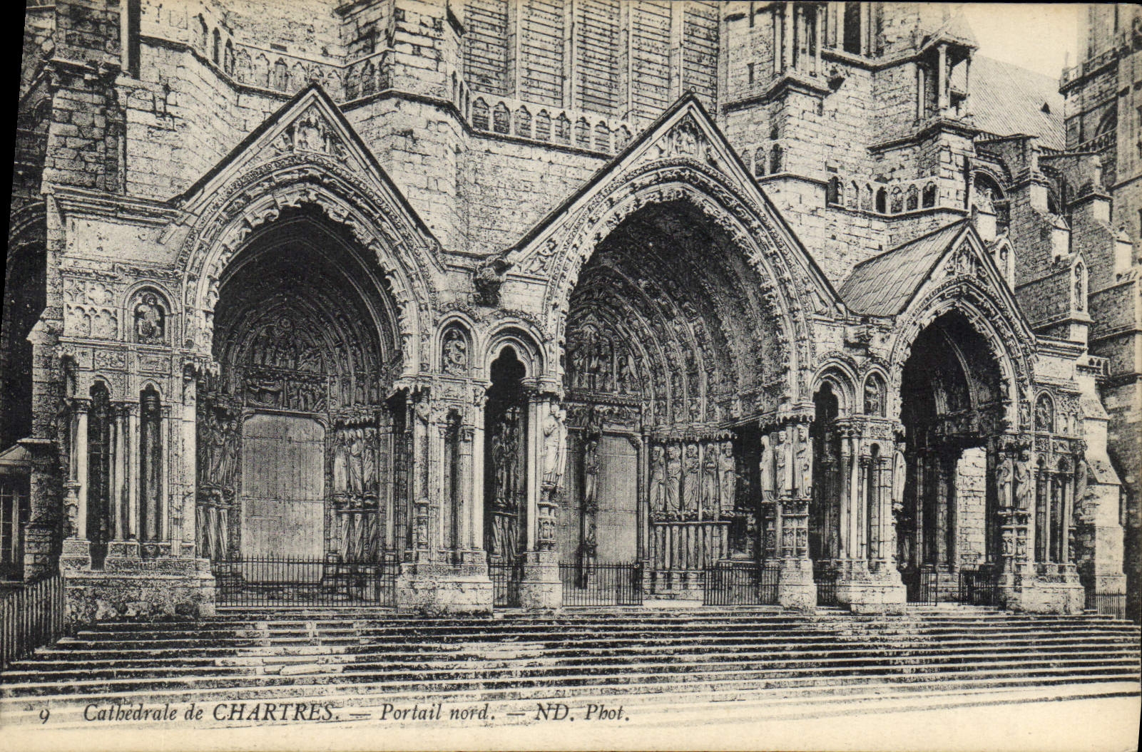 CPA Cathedrale de Chartres Portail Nord 