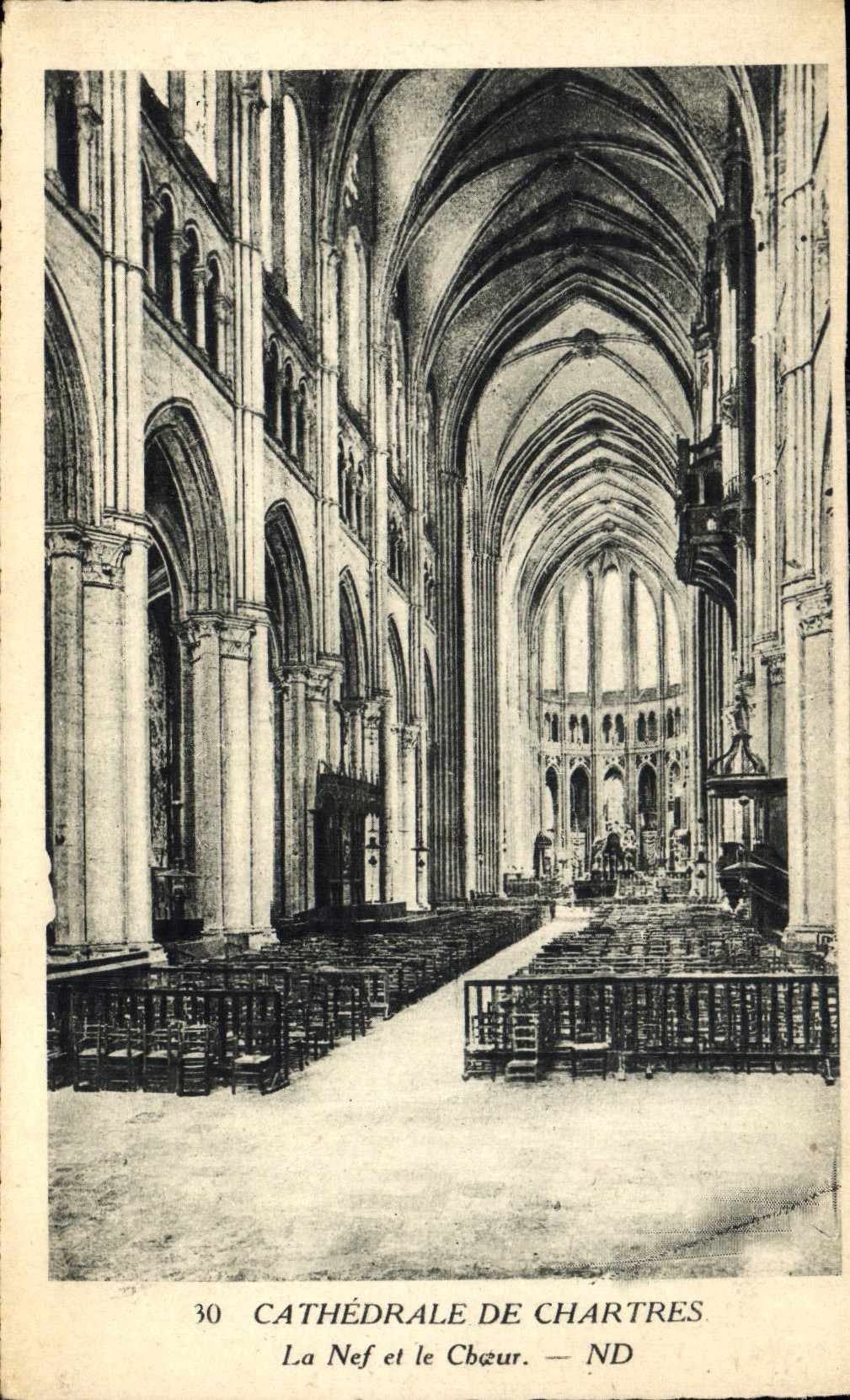 CPA Cathedrale de Chartres La Nef et le Choeur 
