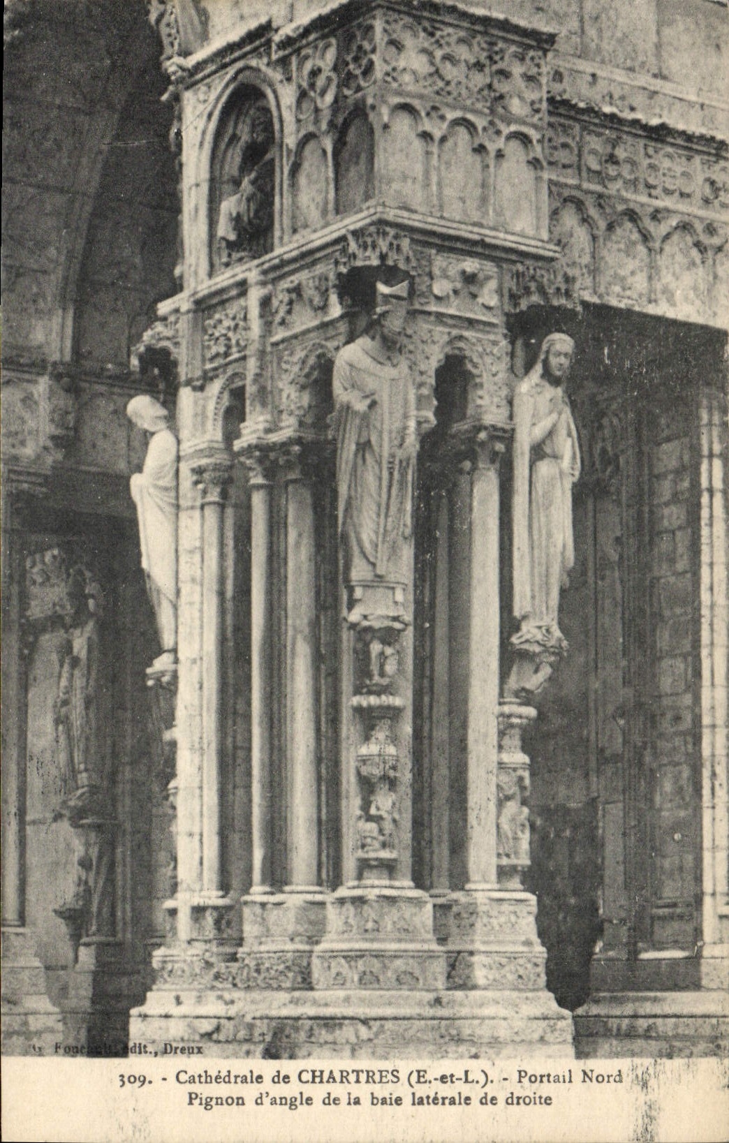 CPA Cathedrale de Chartres E et L Portail Nord 