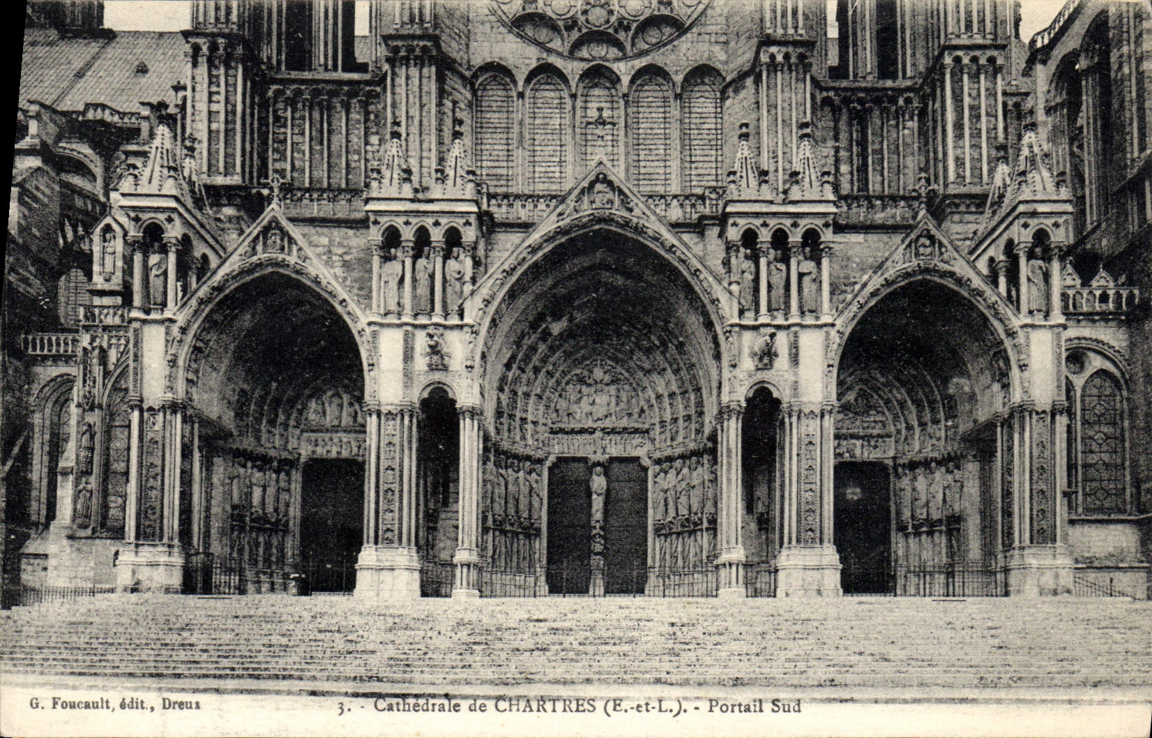 CPA Cathedrale de Chartres E et L Portail Sud