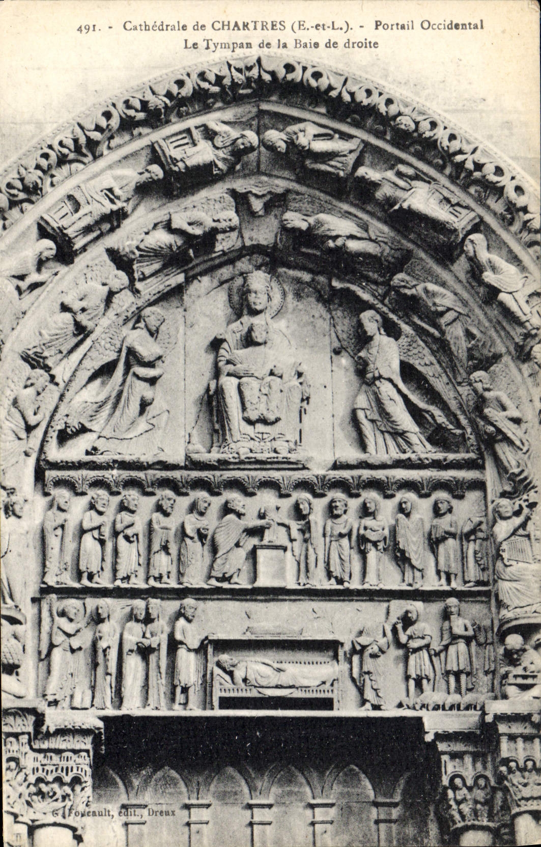 CPA Cathedrale de Chartres E et L Portail Occidental