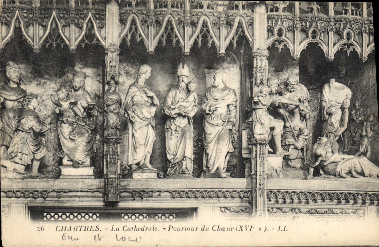 CPA Chartres La Cathedrale Pourtour du Choeur 