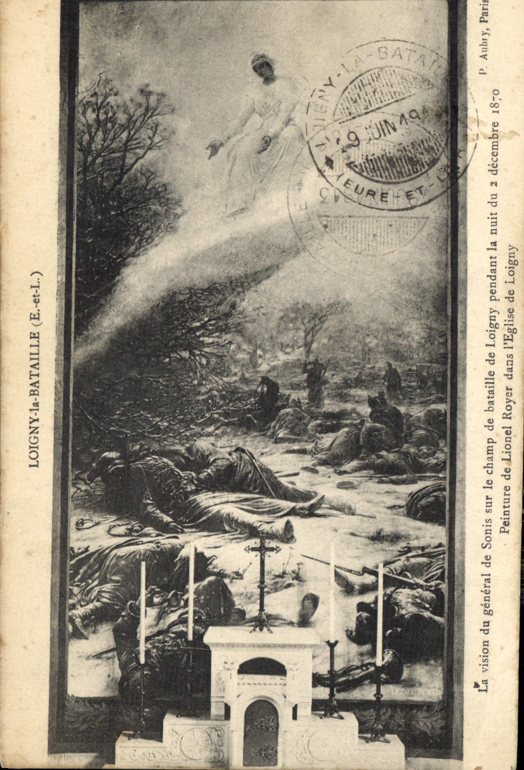 CPA Loigny la Bataille E et L La vision du general de Sonis sur le champ de bataille de Loihny