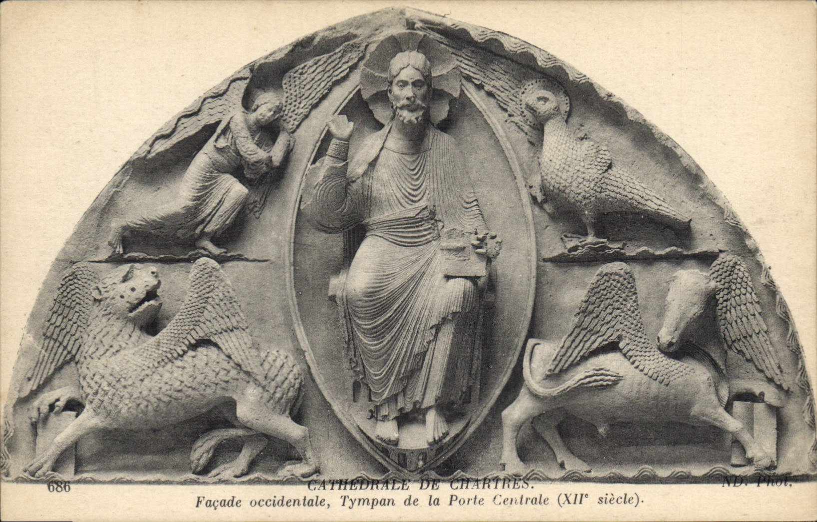 CPA Cathedrale de Chartres Facade occidentale 