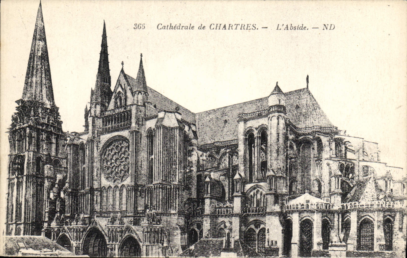 CPA Cathedrale de Chartres L'Abside 