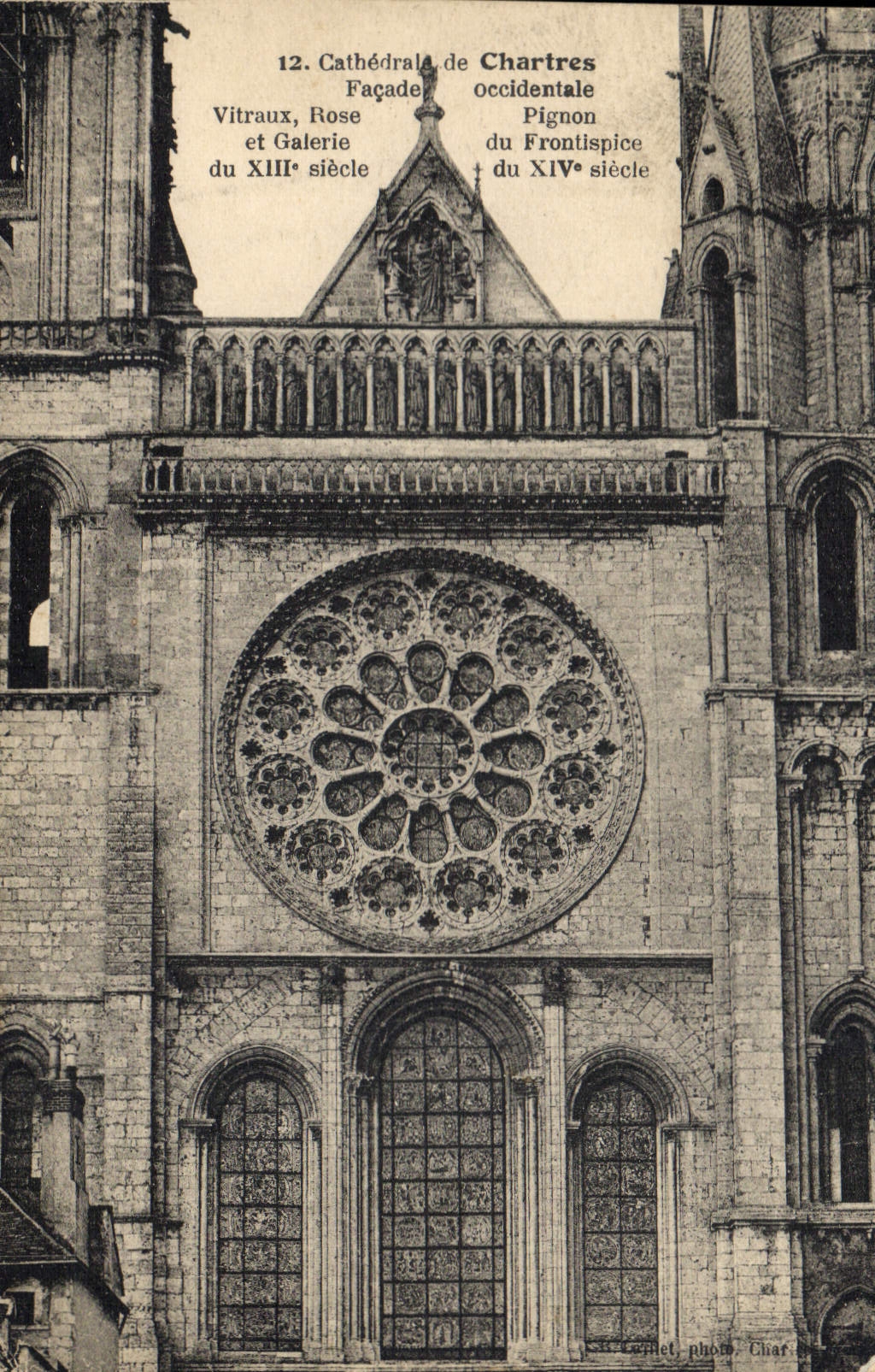 CPA Cathedrale de Chartres Facade occidentale 