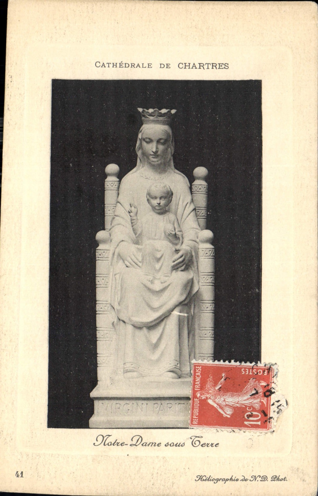 CPA Cathedrale de Chartres Notre Dame sous Terre 